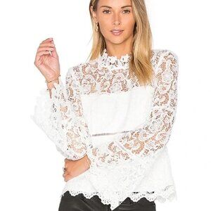 Bardot Long Sleeve Lace Blouse Size 6/8